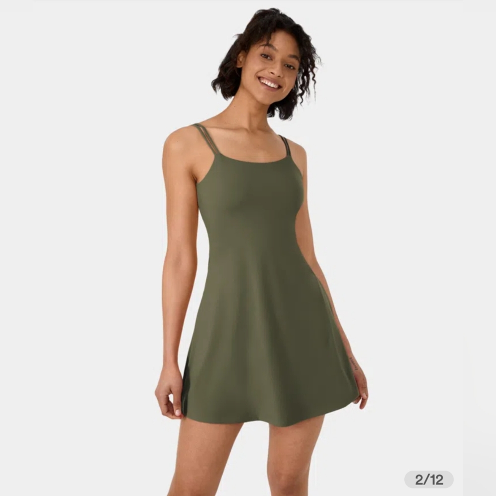 NWT Size XS Halara Backless Twisted 2-Piece Exercise Dress